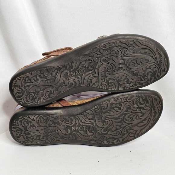 NAOT Judith Sandals Women's Size 6/37 Cheetah Print Suede Strappy Casual Leather - Picture 8 of 8